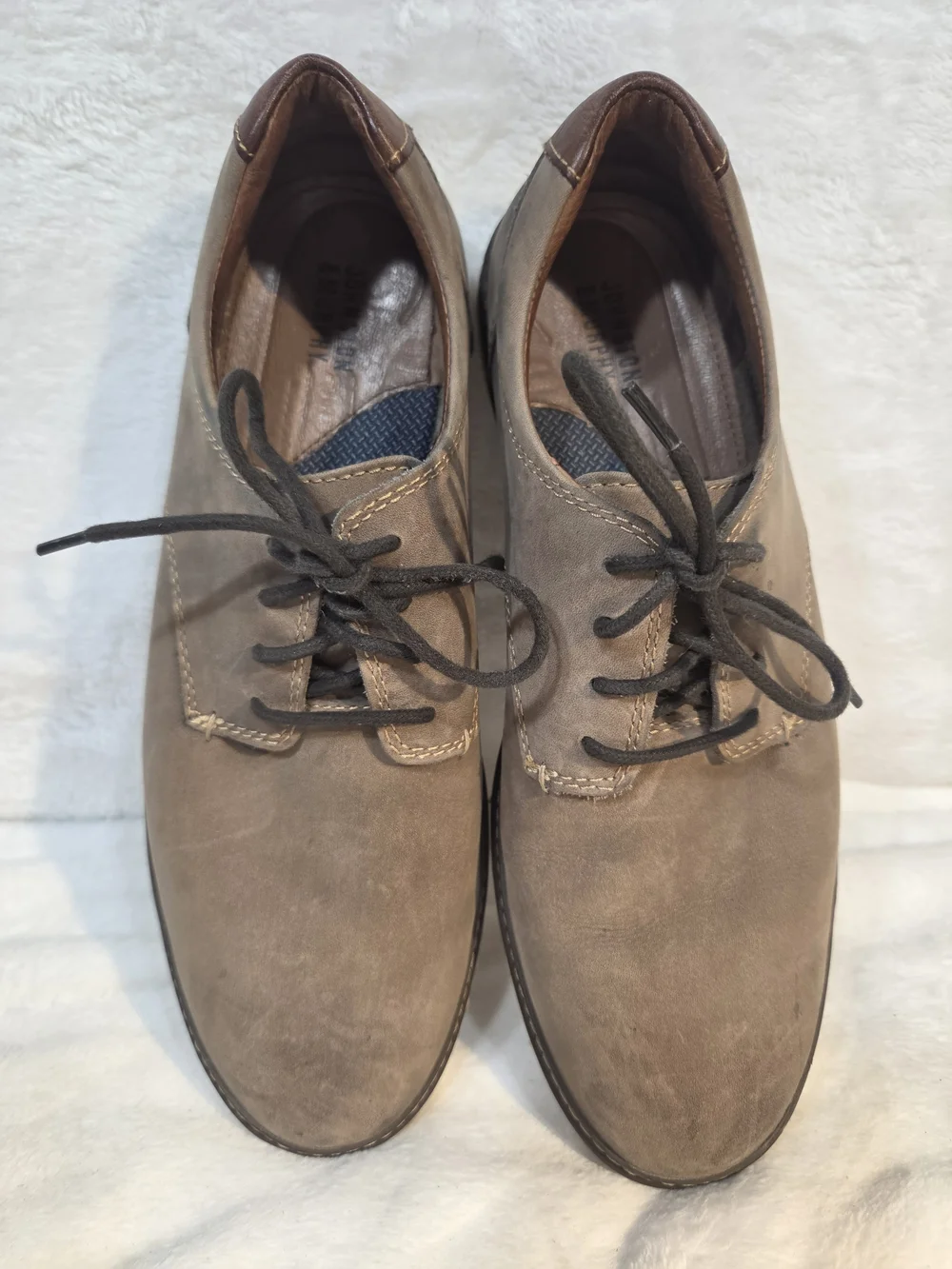 Johnston & Murphy Men's Taupe Brown Lace-Up Derby